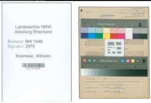 Entnazifizierung Wilhelm Kreimeier , geb. 08.06.1900 (Schuhmacher)