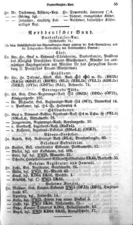 Norddeutscher Bund. Bundeskanzler-Amt