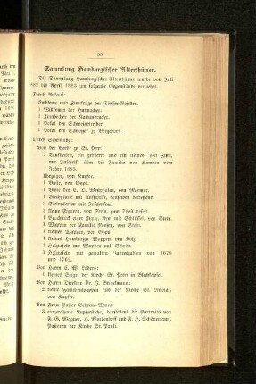 Sammlung Hamburgischer Alterthümer.