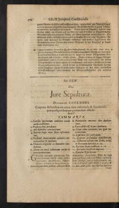 Tit. XXIV. De Jure Sepulturae.