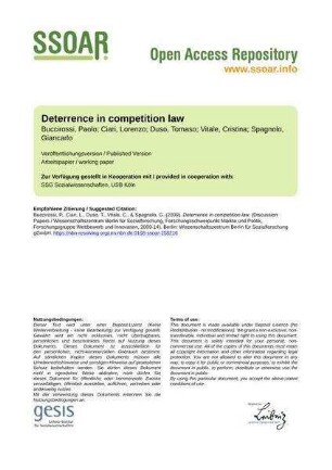 Deterrence in competition law