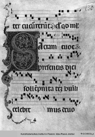 Antifonarium S aus San Domenico, Perugia : Initale S mit anthropomorpher Ornamentik