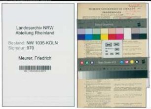 Entnazifizierung Friedrich Meurer , geb. 05.03.1898 (Kaufmaennischer Angestellter)