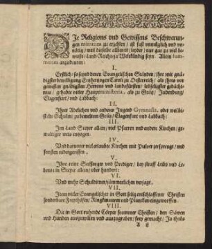 A2r-A4v, Religions Gravamina der dreyen Landen, Steyer, Kärndten, und Cräyn...