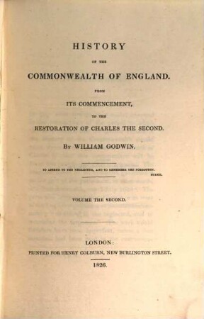 History of the Commonwealth of England : from its commencement to the restoration of Charles the second. 2
