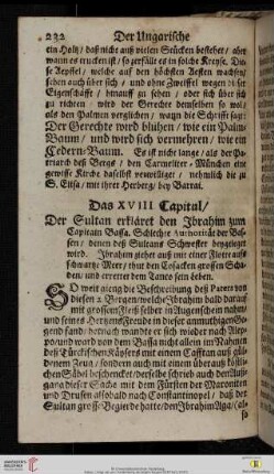 Das XVIII. Capitul