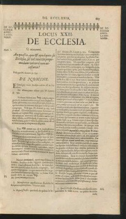 Locus XXII. De Ecclesia.