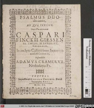 Psalmus Duodecimus