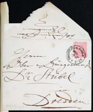 Brief von Clara Schumann an Paul Alfred Stübel