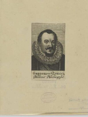 Bildnis des Gregorius Queccius