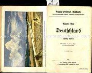 Erdkundeschulbuch über Deutschland