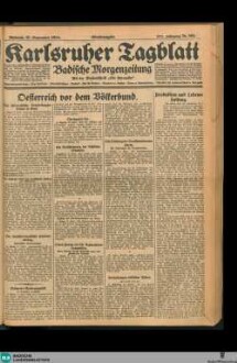 Karlsruher Tagblatt, Abendausgabe