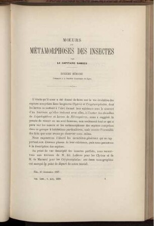 Moures Metamorphoses Des Insectes