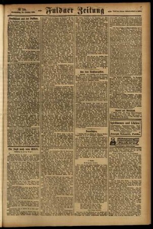 Zweite Ausgabe vom Donnerstag, den 13. Oktober 1921.