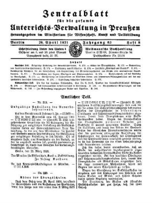 Endgültige Anstellung der Gewerbelehrerinnen : [Amtlicher Teil]