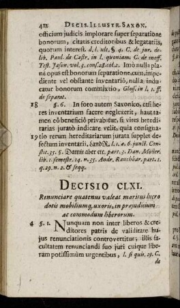 Decisio CLXI. - Decisio CLXX.