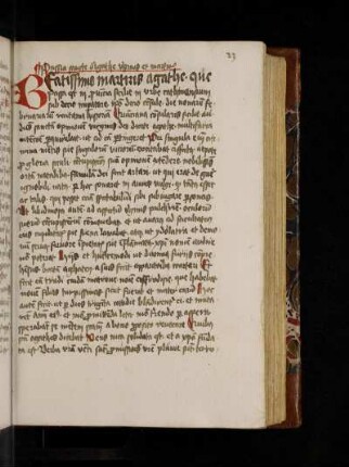 Passio s. Agathe virginis et martiris