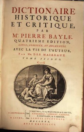 Dictionaire historique et critique, 2. C - I