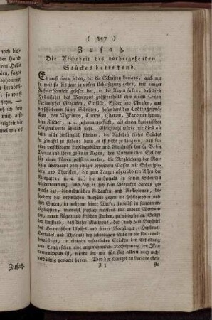 Zusatz. Die Aechtheit des vorhergehenden Stückes betreffend