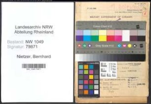 Entnazifizierung Bernhard Nietzer , geb. 17.10.1902 (Angestellter)