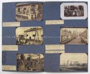 Lagerleben 11, Mappe mit Postkarten und Fotos über das Lagerleben deutscher Kriegsgefangener in diversen alliierten Gefangenenlagern