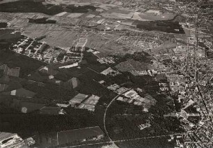 Luftbildaufnahmen von Karlsruhe. Hardtwald / Atomreaktor - Hardtwald - Blick nach Osten