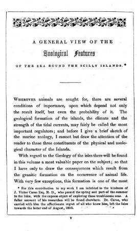 Zoological Features