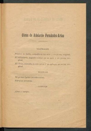 Obras de Adelardo Fernández-Arias