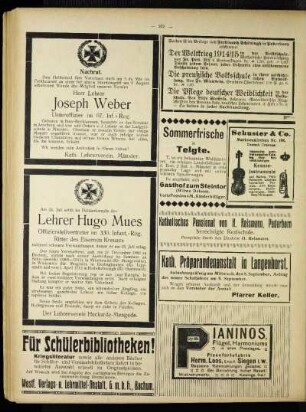 Nachruf : [Joseph Weber]