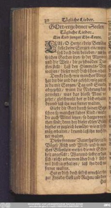 Gott-ergebener Seelen Tägliche Lieder.