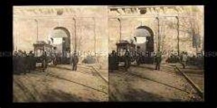 Italienischer Trauerzug am Stadttor, Palmanova
