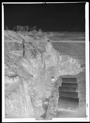 Staustufe Knetzgau. Baumaßnahmen. Aufnahme ist nicht näher beschreibbar.