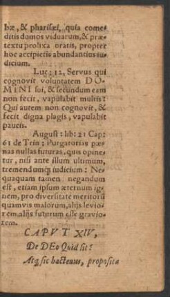 Caput XIV, De Deo Quid sit?