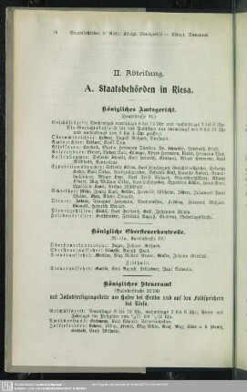 A. Behördenverzeichnis : A. Staatsbehörden in Riesa