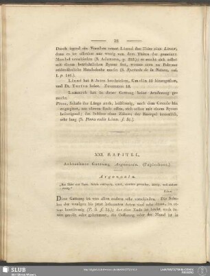 XXI. Kapitel. Achtzehnte Gattung. Argonauta. (Papierboot)