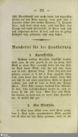 Mancherlei für die Haushaltung