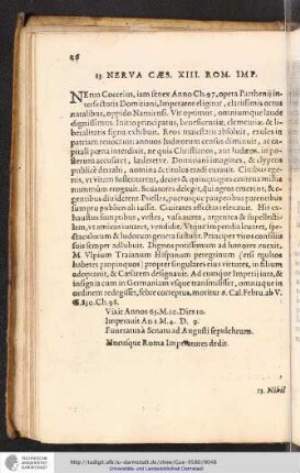 13. Nerva Caes. XIII. Rom. Imp.