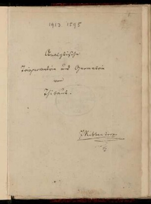 Analytische Trigonometrie und Geometrie. [Vorlesungsnachschrift], Göttingen, 1814 - 1817 : Analytische Trigonometrie