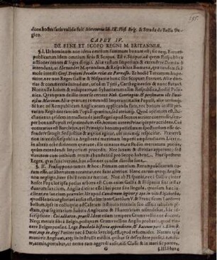 Caput IV. De Fine Et Scopo Regni M. Britanniae.