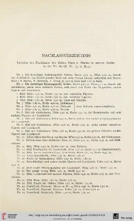 Nachlassverzeichnis