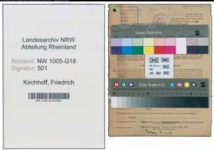 Entnazifizierung Friedrich Kirchhoff , geb. 13.12.1916 (Schuhmacher)