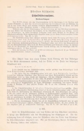 Fünfter Abschnitt. Schuldübernahme