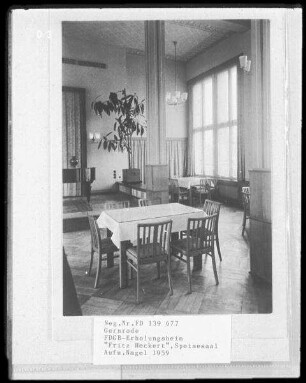 Erholungsheim des Freien Deutschen Gewerkschaftsbundes (FDGB) "Fritz Heckert"