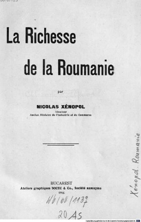 La Richesse de la Roumanie