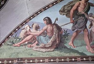 Die Zusammenführung von Phyllis und Daphnis durch Amor und die Grazien