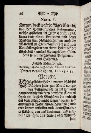 26-38, Vorrede