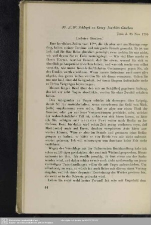 Georg Joachim Göschen an August Wilhelm von Schlegel, Jena, 25.11.1796