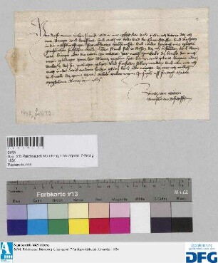 Zürch von Steten, Amtmann zu Bischofheim, sagt im Namen und Auftrag des Erzbischofs von Mainz der Nürnberger Kaufmannschaft zur Frankfurter Herbstmesse Geleit zu.