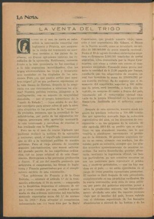 La venta del trigo