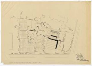Tennishalle mit Klubräumen, Argentinische Allee, Berlin-Zehlendorf: Lageplan 1:500